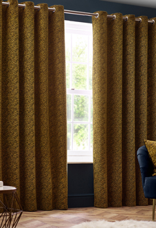 Galaxy Eyelet, Gold - Ready Made Curtains